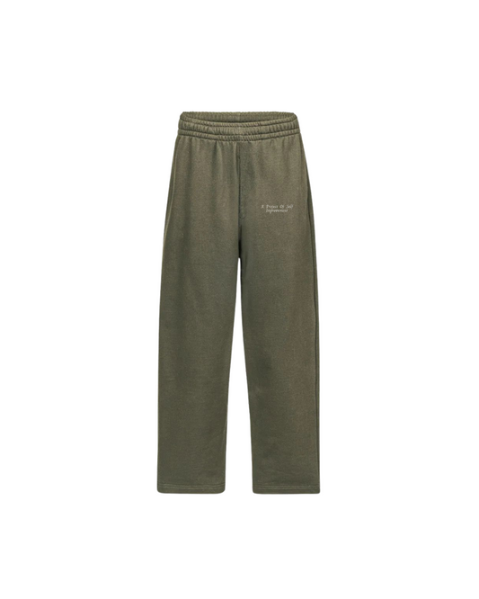 Olive Open Leg Sweatpants - Basics