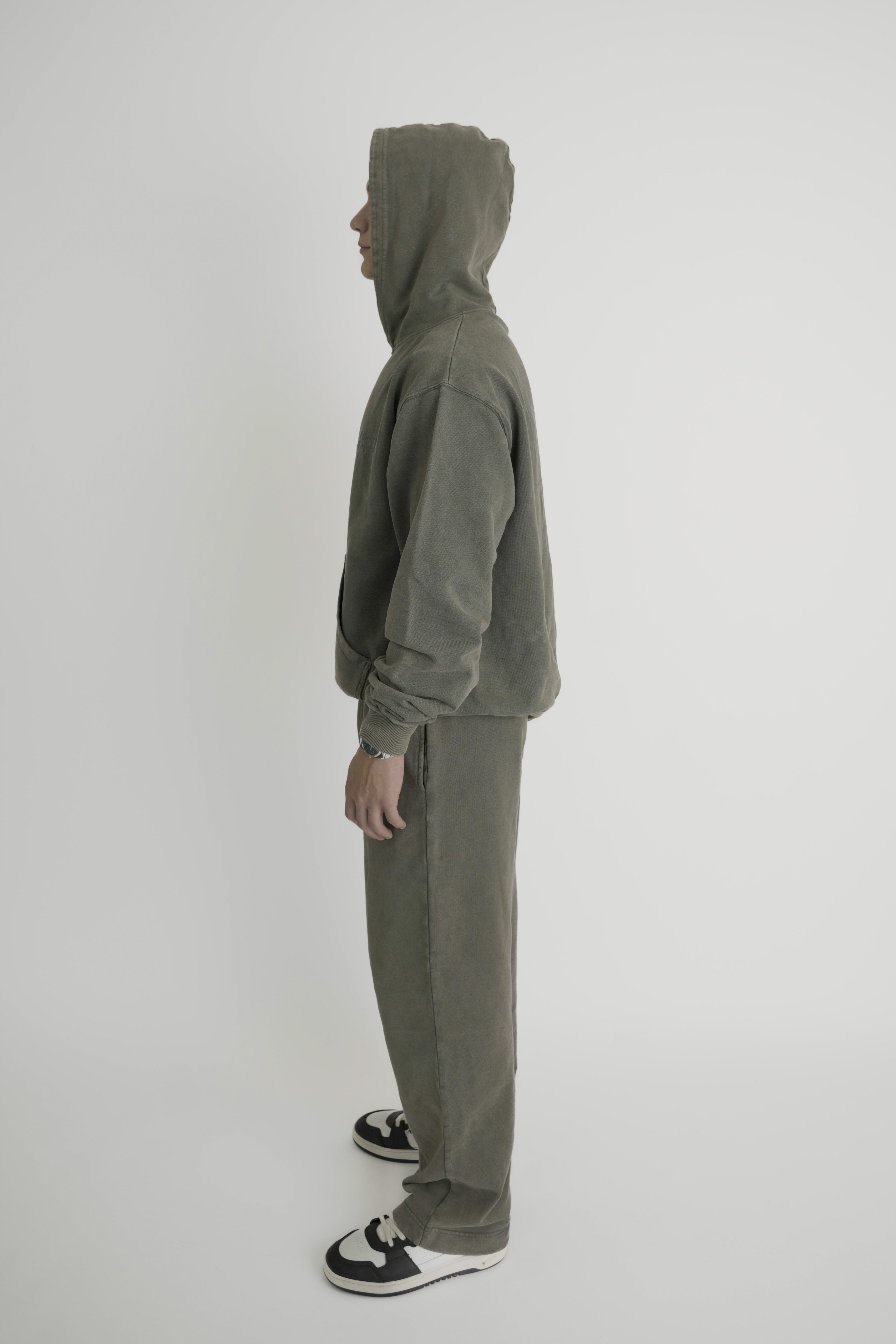 Olive Open Leg Sweatpants - Basics