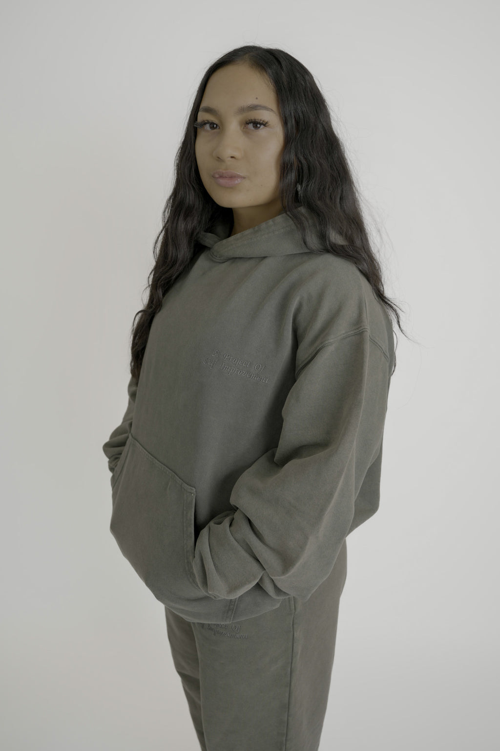 Olive  Oversized Hoodie - Basics