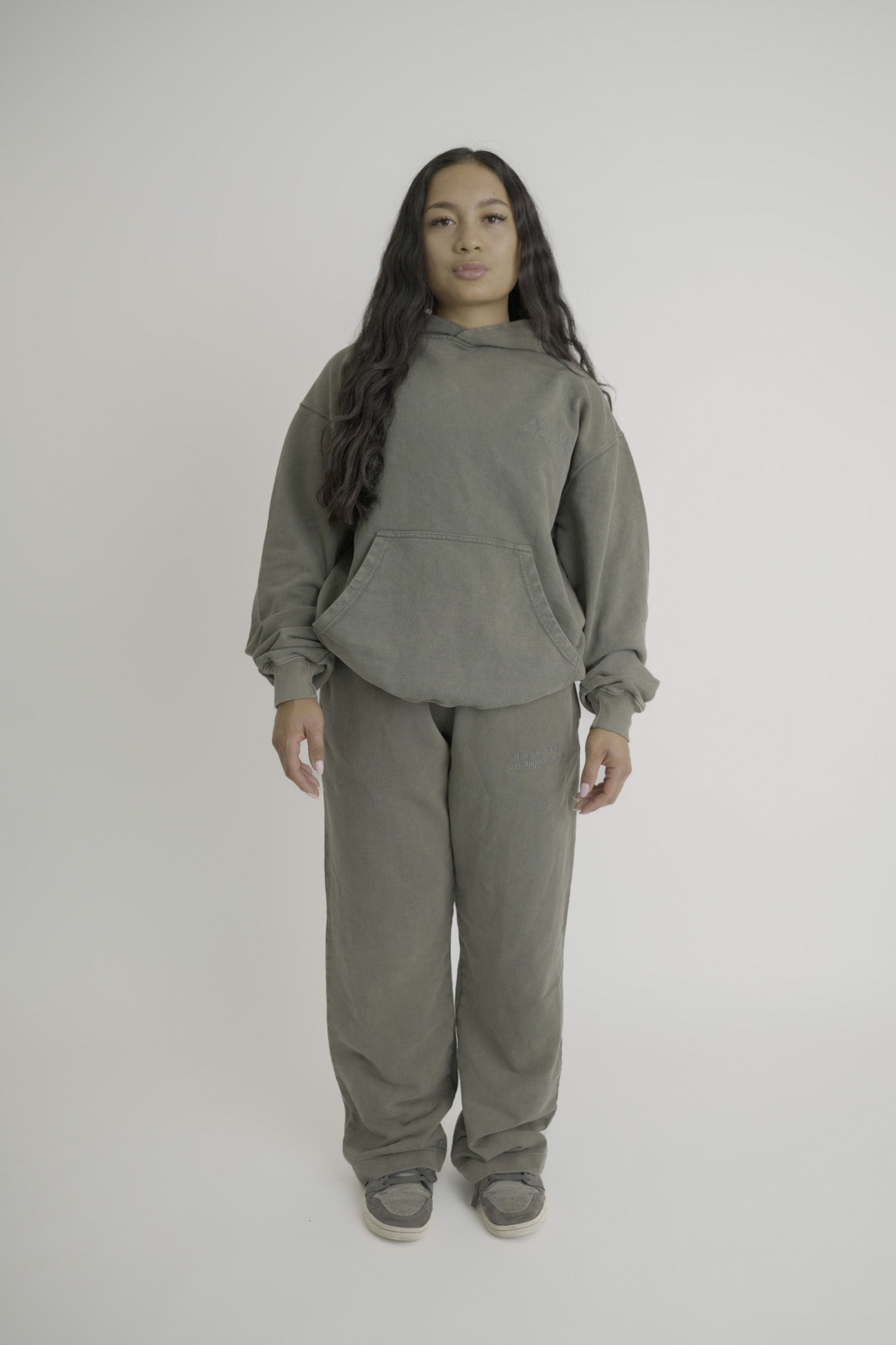 Olive Open Leg Sweatpants - Basics