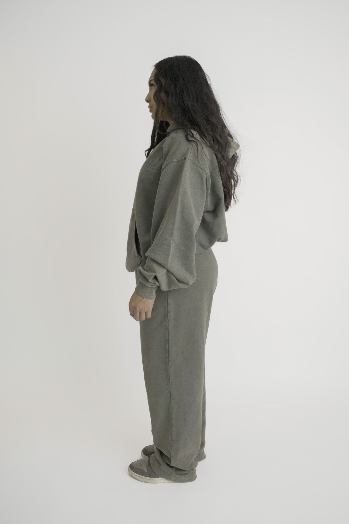 Olive Open Leg Sweatpants - Basics